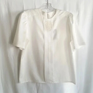 80s victorian  white blouse